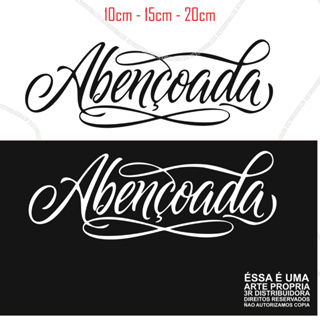 Adesivo abençoada abençoado exclusivo estilo osascorte para moto viseira varias medidas em Oferta na Shopee