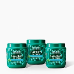 Máscara Cachos da Onda 400g Dabelle Hair - Kit c/ 3 unidades