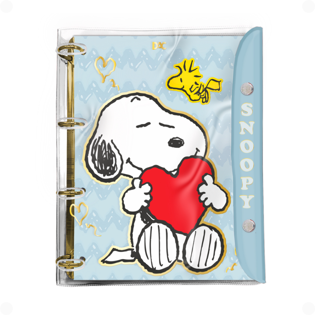 Fichário Universitário Snoopy - Caderno Argolado - DAC Capa PVC em Oferta na Shopee