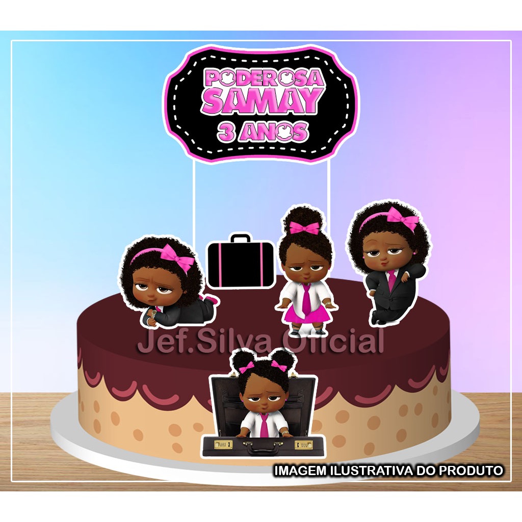 Topo Topper de Bolo A Poderosa Chefinha Personalizado Com Nome