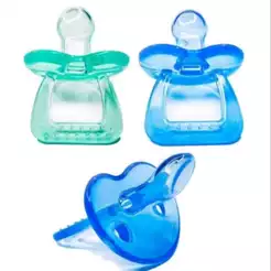 Kit 3 Chupetas de Silicone Para Bebê Bico Chato (ortodôntico) Tamanho 2