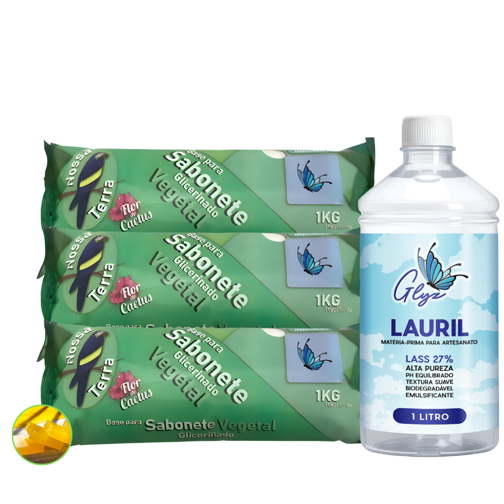 Linha Natural Para Sabonetes Artesanais Base Vegana e Lauril