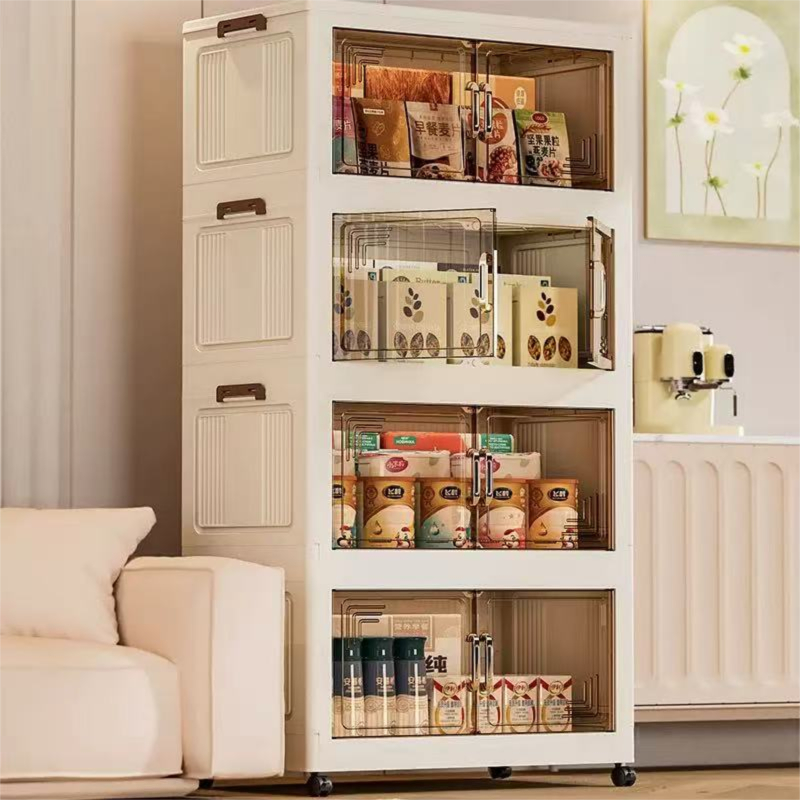 Armário Dobrável com Rodinhas Empilhavel Caixa Organizadora com Tampa Diversos Multiuso