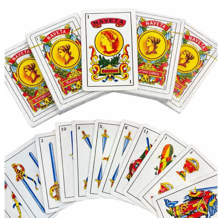 Baralhos Trucos Espanhol Folhas de Papel Naveta Clássico Jogo De Cartas Canastra Buraco Poquer Pife