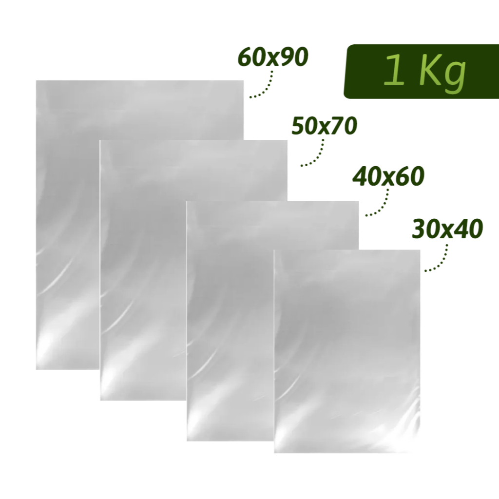 Kit Saco Transparente para Embalagem Resistente Super Reforçado 30x40 40x60 50x70 60x90 Pacotes 1kg em Oferta na Shopee