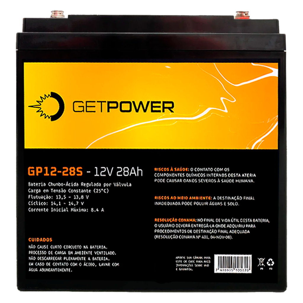 BATERIA SELADA 12V 28ah GETPOWER – VRLA AGM