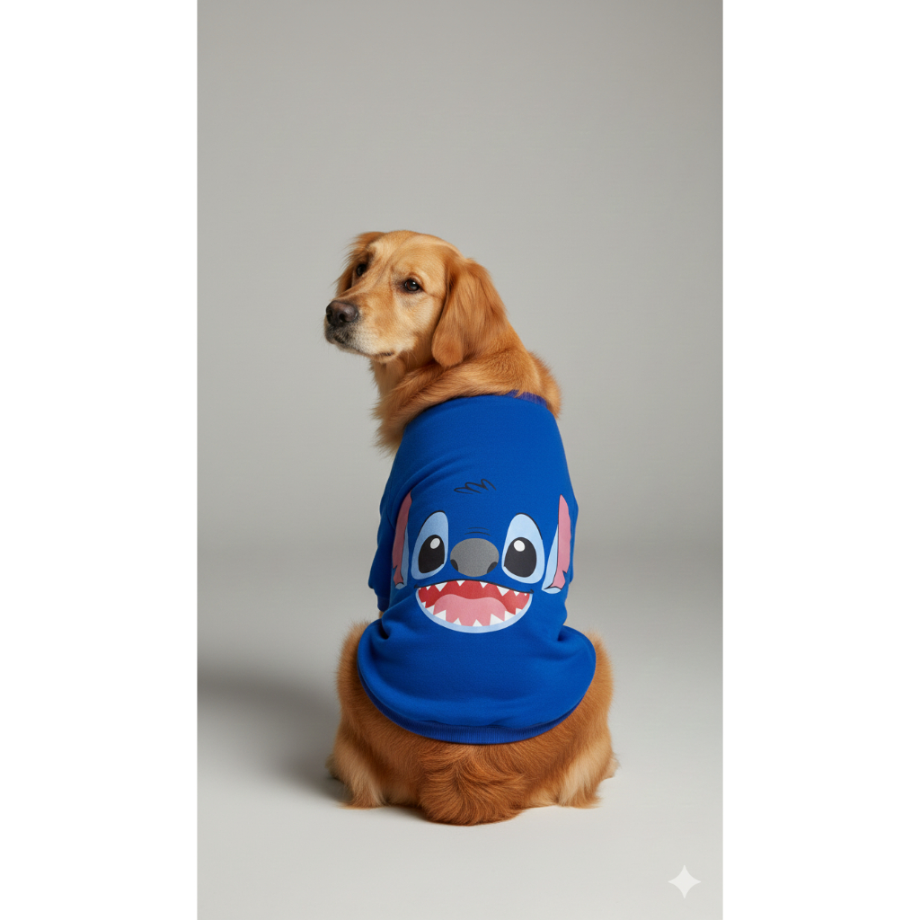 Roupa Pet Cães Porte Pequeno e Grande Tematico Stitch Golden, Pitbull, Labrador, Dobermann, Rottweiler, Pastor em Oferta na Shopee