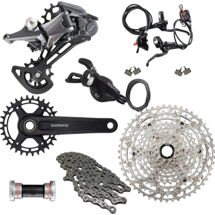 Kit Grupo Shimano Deore M6100 Completo com Central e Freio C/ NF e Garantia