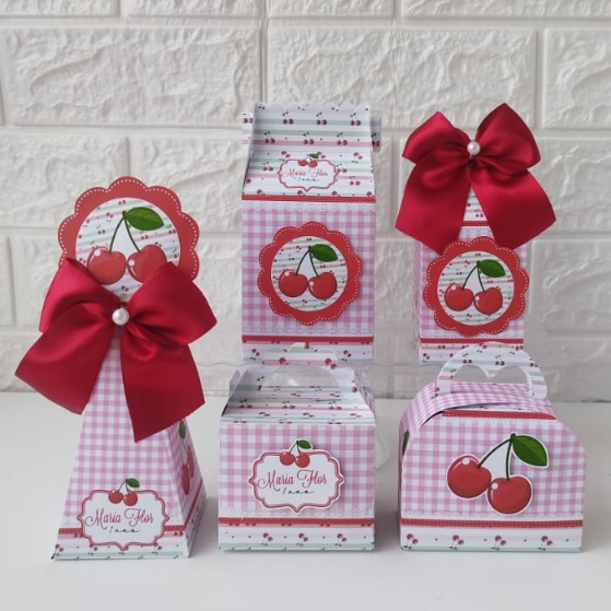 KIT FESTA PERSONALIZADA CEREJINHA-LEMBRANCINHAS CEREJINHA-ANIVERSÁRIO INFANTIL-KIT CEREJINHA