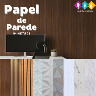 Papel De Parede Madeira Adesivo Ripado 10m X 45cm Lavável 3d em Oferta na Shopee