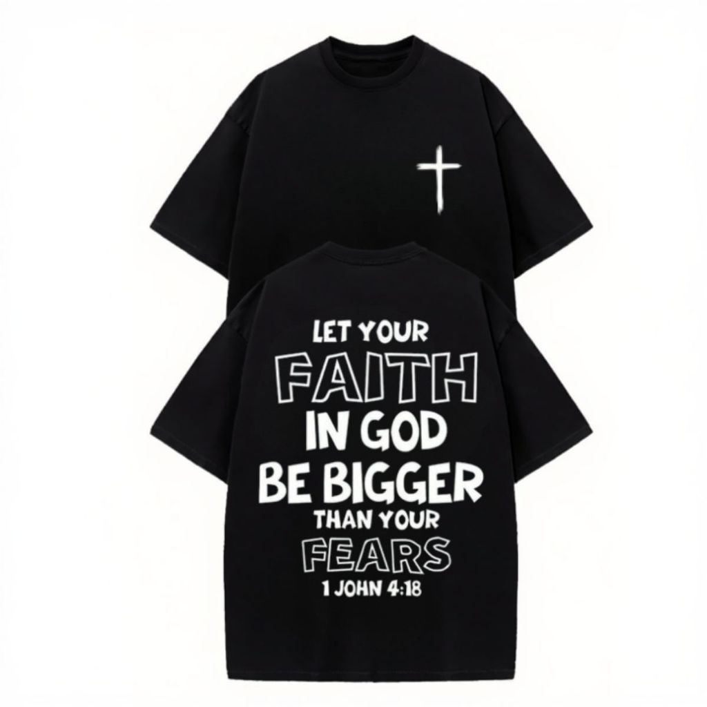 T-shirt Oversized Camiseta De Algodão Moda Cristã Lançamento Streetwear Blusa Despojada
