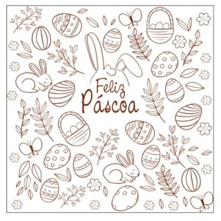 Papel Manteiga Feliz Páscoa 15x15 cm 100unid em Oferta na Shopee