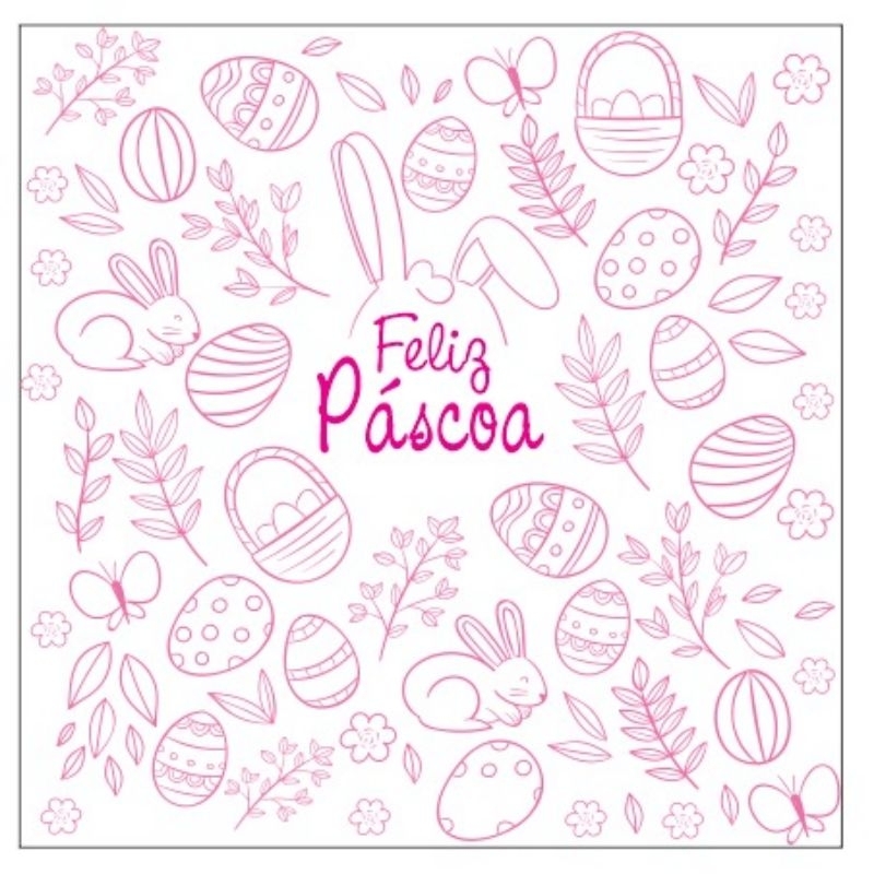 Papel Manteiga Feliz Páscoa 15x15 cm 100 unid em Oferta na Shopee