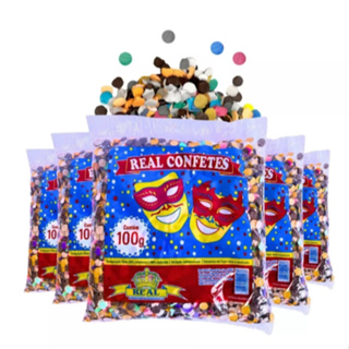 Kit 10, 5, 3 Confetes De Papel Colorido Para Festas Eventos e Blocos De Carnaval Pacotes 100g Cada em Oferta na Shopee