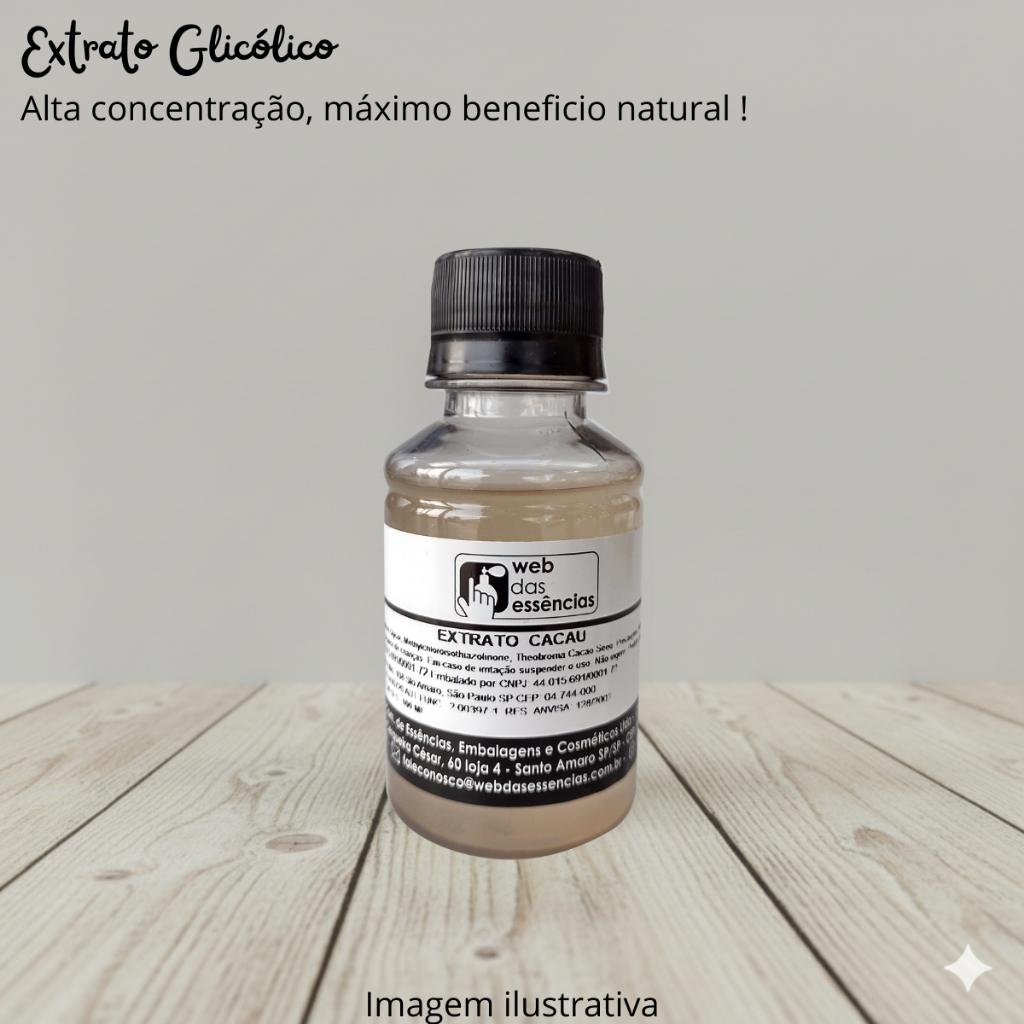Extrato Glicólico para Cosméticos Cacau - 100mL em Oferta na Shopee