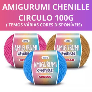 Amigurumi Chenille Circulo 100g - Escolha a Cor