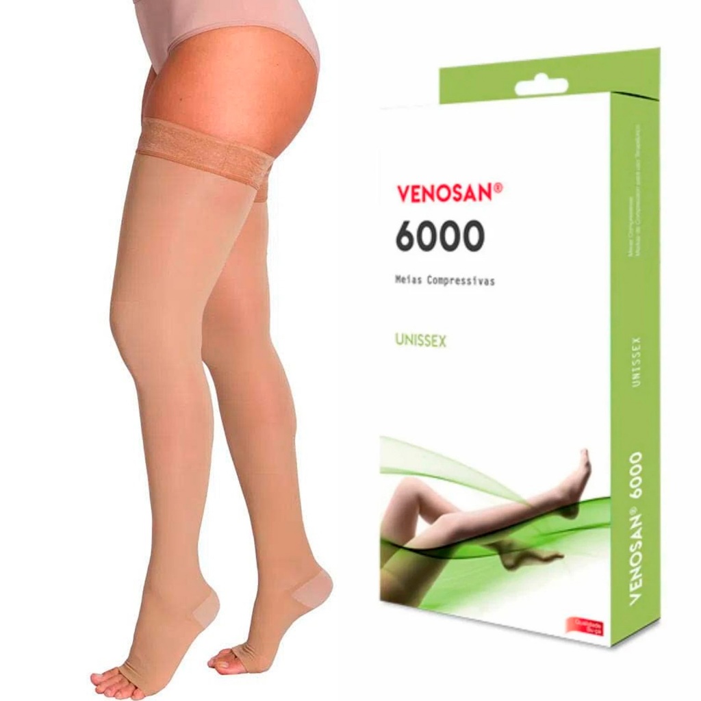 Meia De Compressao Venosan 6000 Panturrilha 20 30 Mmhg Pe Aberto