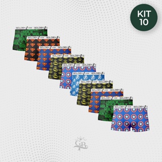 Kit 10, 5, 3 Cuecas Infantil Box Microfibra Forro 100% Algodão Boxer Masculina Confortável Leve em Oferta na Shopee