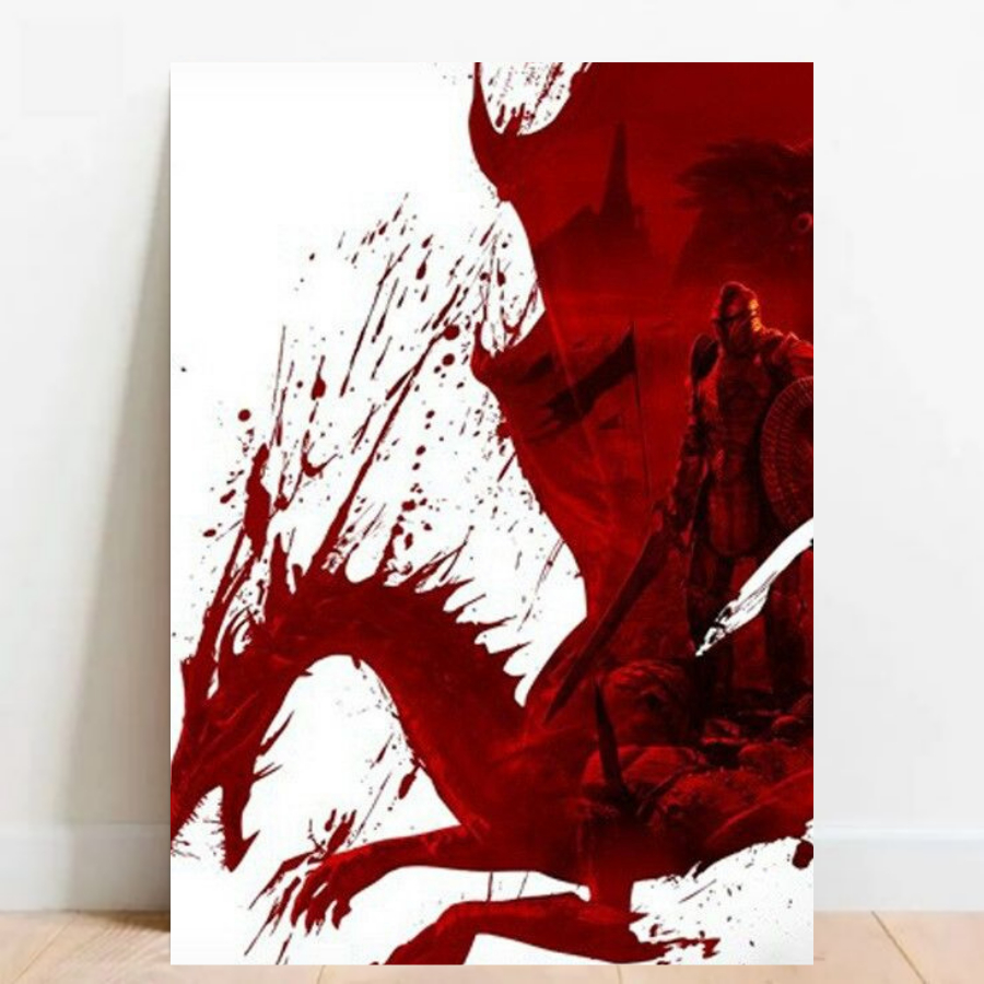 Quadro Decorativa Geek Gamer Dragon Age: Inquisition games Super Nintendo Playstation 02