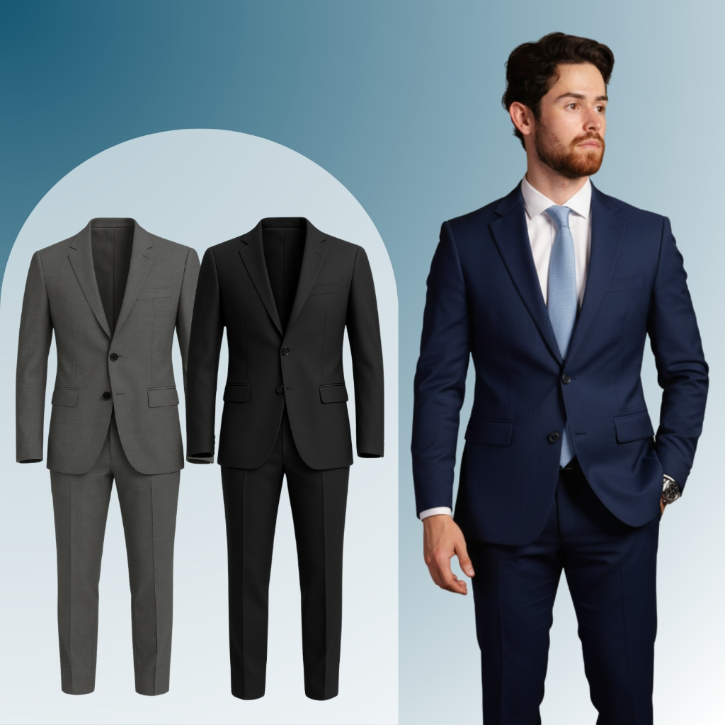 Terno Preto Masculino Corte Italiano Premium Social Elastano Alfaiataria Slim Gala em Oferta na Shopee