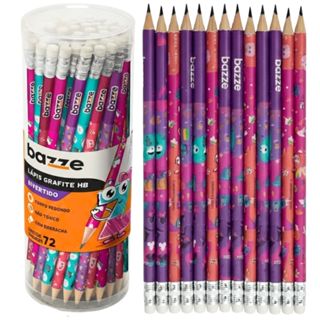 Kit 12/24 Lápis Preto De Escrever  HB N°2 Escolar Desenho Sextavado Ponta Resistente Lápis Divertido Papelaria Fofa em Oferta na Shopee