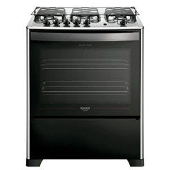 Fogão 5 Bocas Preto com Mesa de Inox Dako Magister - Bivolt