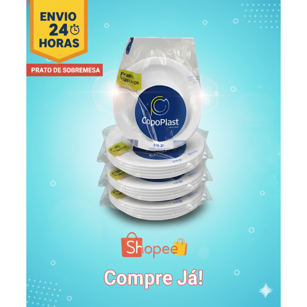 Kit 20 a 150 Pratos Sobremesa Plástico Descartáveis 15cm Raso Branco Festa Bolo Doces Eventos em Oferta na Shopee
