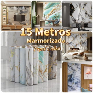 Papel de Parede  Marmorizado 15 METROS x 45CM Adesivo Autocolante para Sala, Quarto em Oferta na Shopee