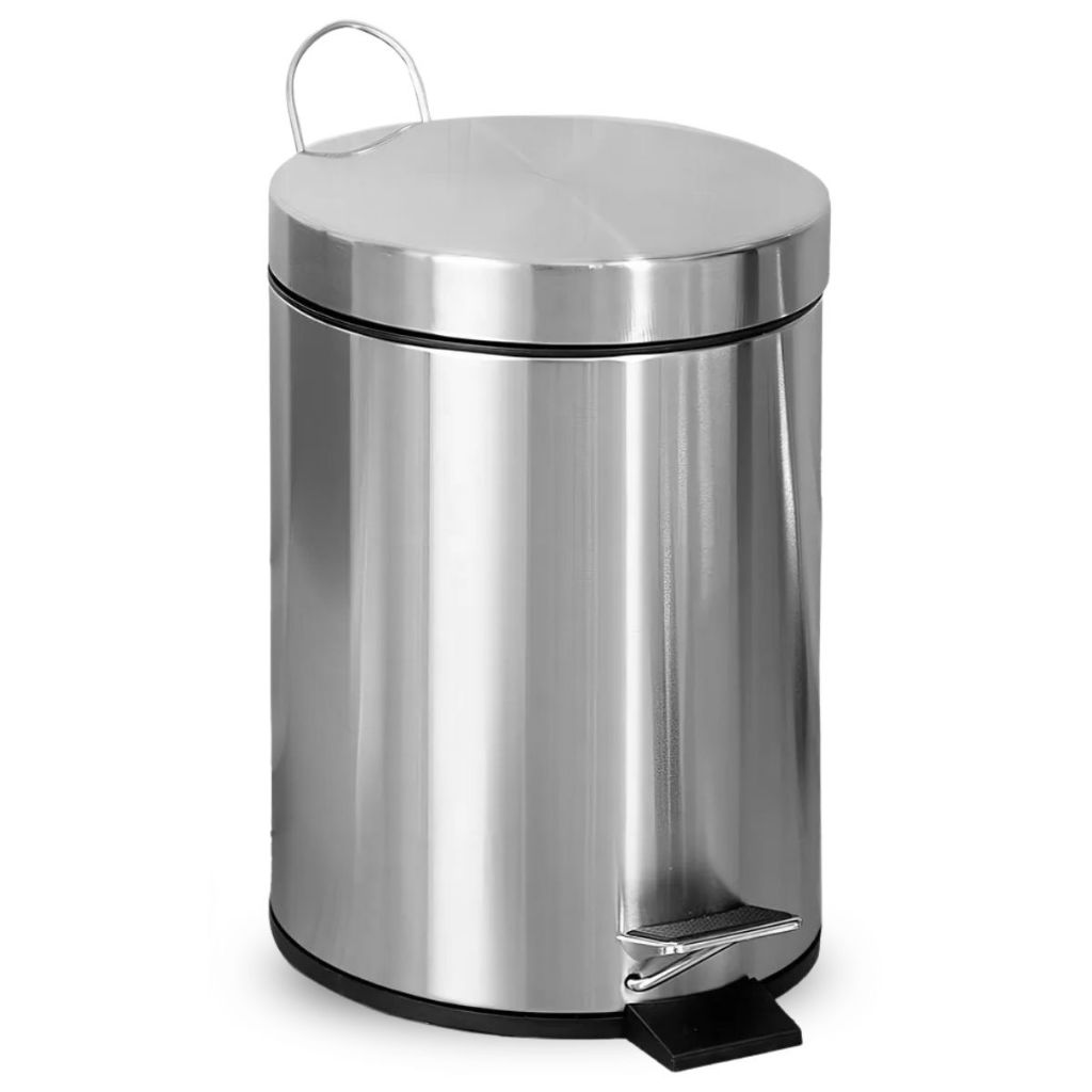 Lixeira Inox  com Pedal e Balde Interno –5L | Design Moderno e Elegante, Banheiro e Cozinha - Cozena