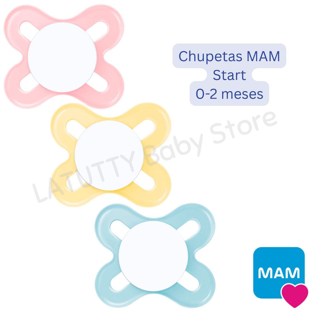 Chupeta MAM 0-2 Meses Original Start Bico Silicone Azul Rosa em Oferta na Shopee