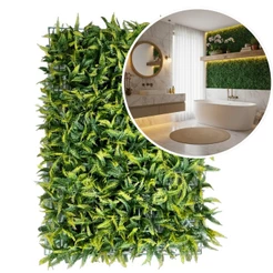 Placa Samambaia Artificial 40x60 Jardim Vertical Muro Inglês Cheia Premium Parede Verde