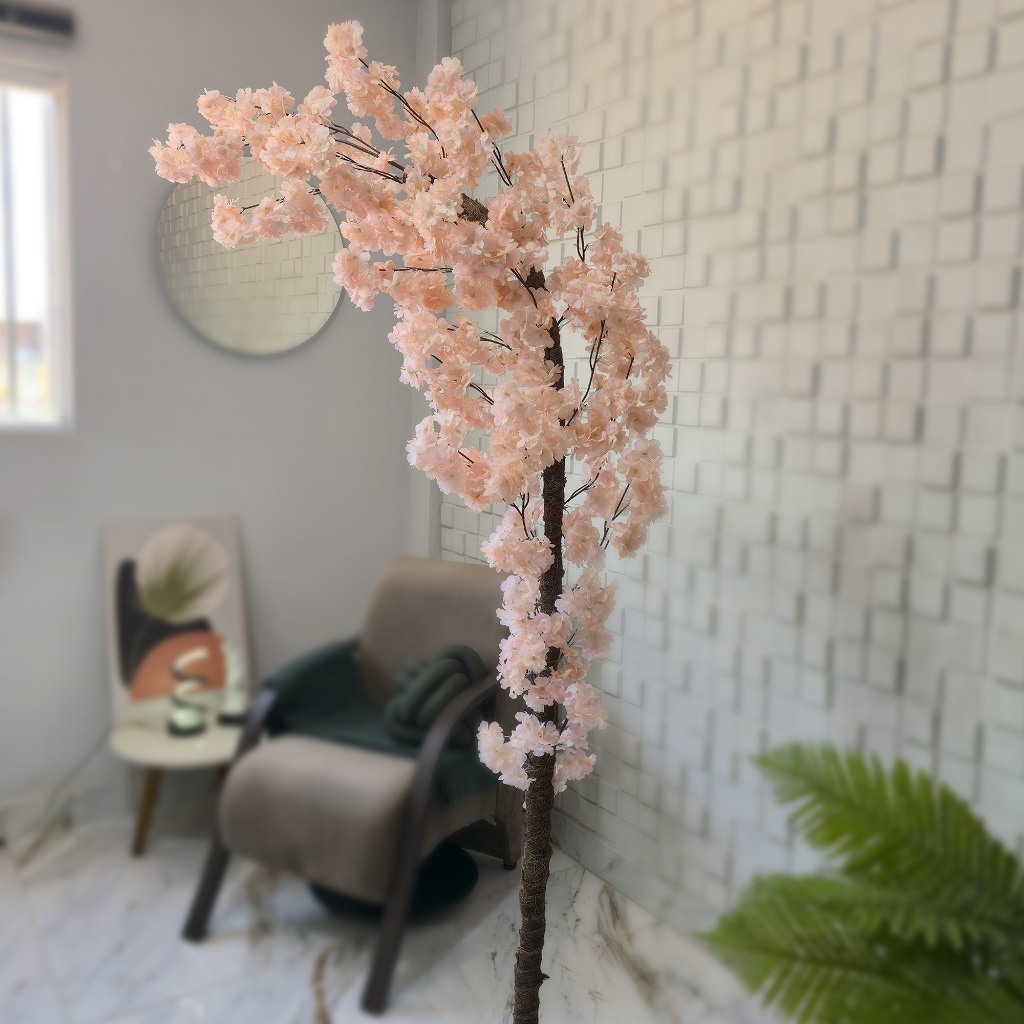 Planta Artificial Cerejeira Japonesa Curvada Grande 110cm a 180cm Sem Vaso — imagem 2 de 2