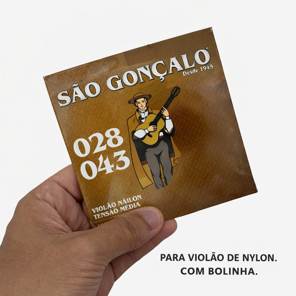 ENCORDOAMENTO SAO GONÇALO VIOLÃO NYLON CRISTAL C/BOLINHA TENSÃO MEDIA 028 em Oferta na Shopee
