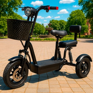 Triciclo Bike Elétrica 500W Com Banco 2 Pessoas 30km/h Bateria 60v 10Ah em Oferta na Shopee