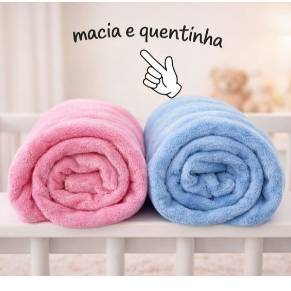 Mantinha de bebê - Cobertor Soft - Extra Quentinha