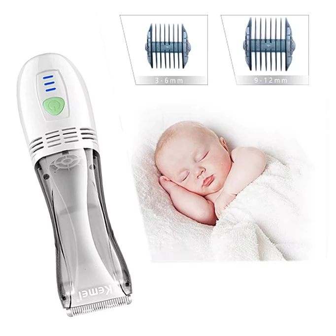 Maquina De Cortar Cabelo Para Bebe Elétrica Kemei Aparador Infantil Cabeça de Ceramica e Sucção Automatica em Oferta na Shopee