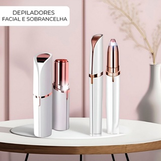 Depiladores Caneta Batom Portátil Indolor Tira Pelos Elétrico Rosto Nariz Sobrancelha em Oferta na Shopee