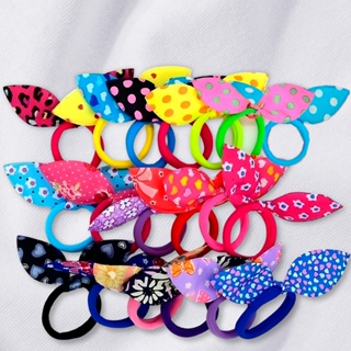 Xuxinhas de Cabelo Com Lacinho Elástico Rabicó Orelhinha Colorido Infantil e Adulto em Oferta na Shopee