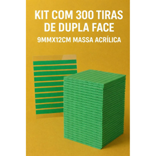 Fita Dupla Face Extra Forte Fracionada Tiras Adesiva Resistente Massa Acrílica em Oferta na Shopee