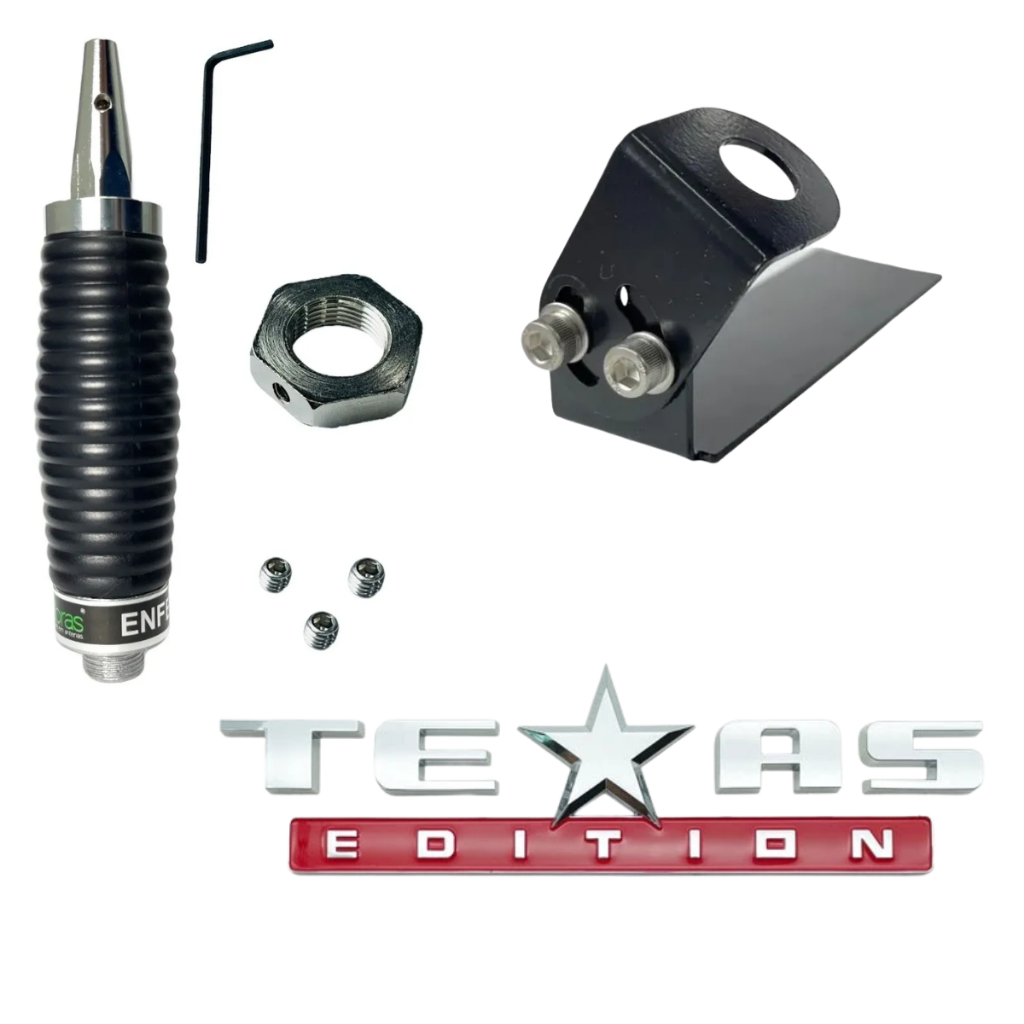 Antena Mini Maria Mole Enfeite 1,35m com Prolongador Suporte Caminhonete Adesivo Texas