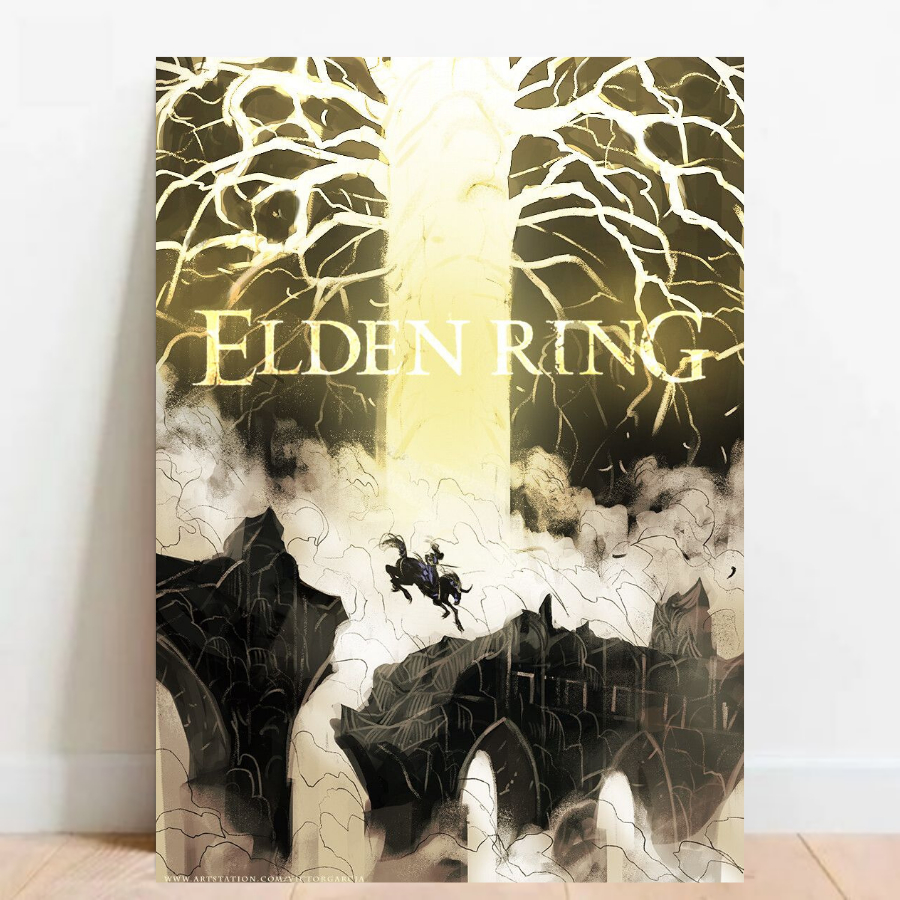 Quadro Decorativa Geek Gamer Elden Ring games Super Nintendo Playstation 06