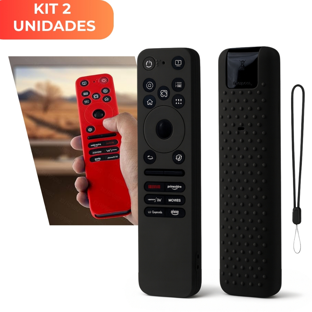 Kit 2 Capas Capinha De Silicone Para Controle Remoto Tv LG MR25G Smart Magic em Oferta na Shopee