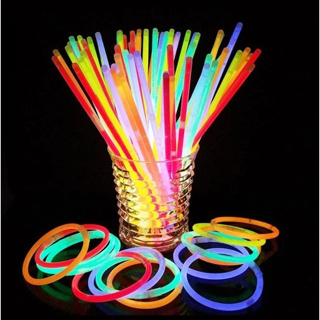 Kit 20/50/100 Pulseira Neon Fluorescente Brilhante Balada Led em Oferta na Shopee