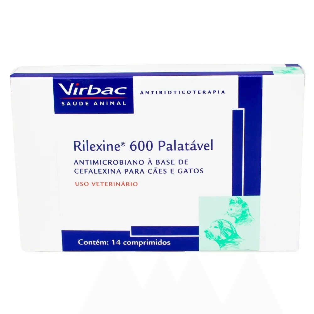 Rilexine 600 Palatável com 14 comprimidos