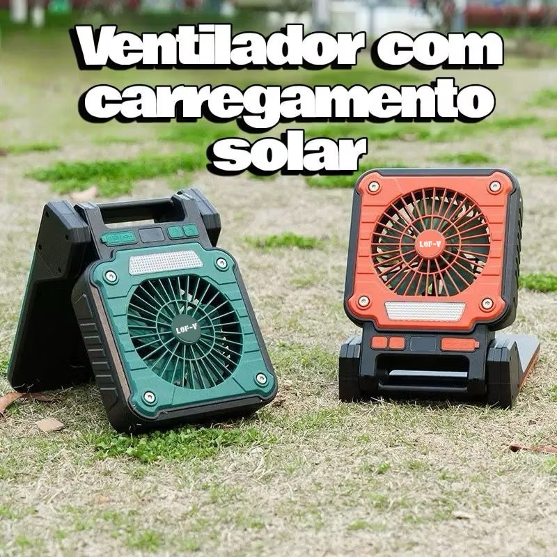 Ventilador Portátil de Acampamento com Luz LED - 270° de Rotação, Bateria 7800mAh, Luz LED Brilhante em Oferta na Shopee