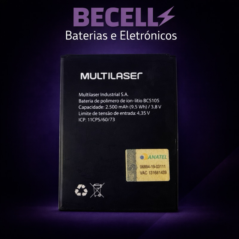 Bateria compativel com Multilaser Bcs105 Nova Original + NF + Entrega Direta em Oferta na Shopee