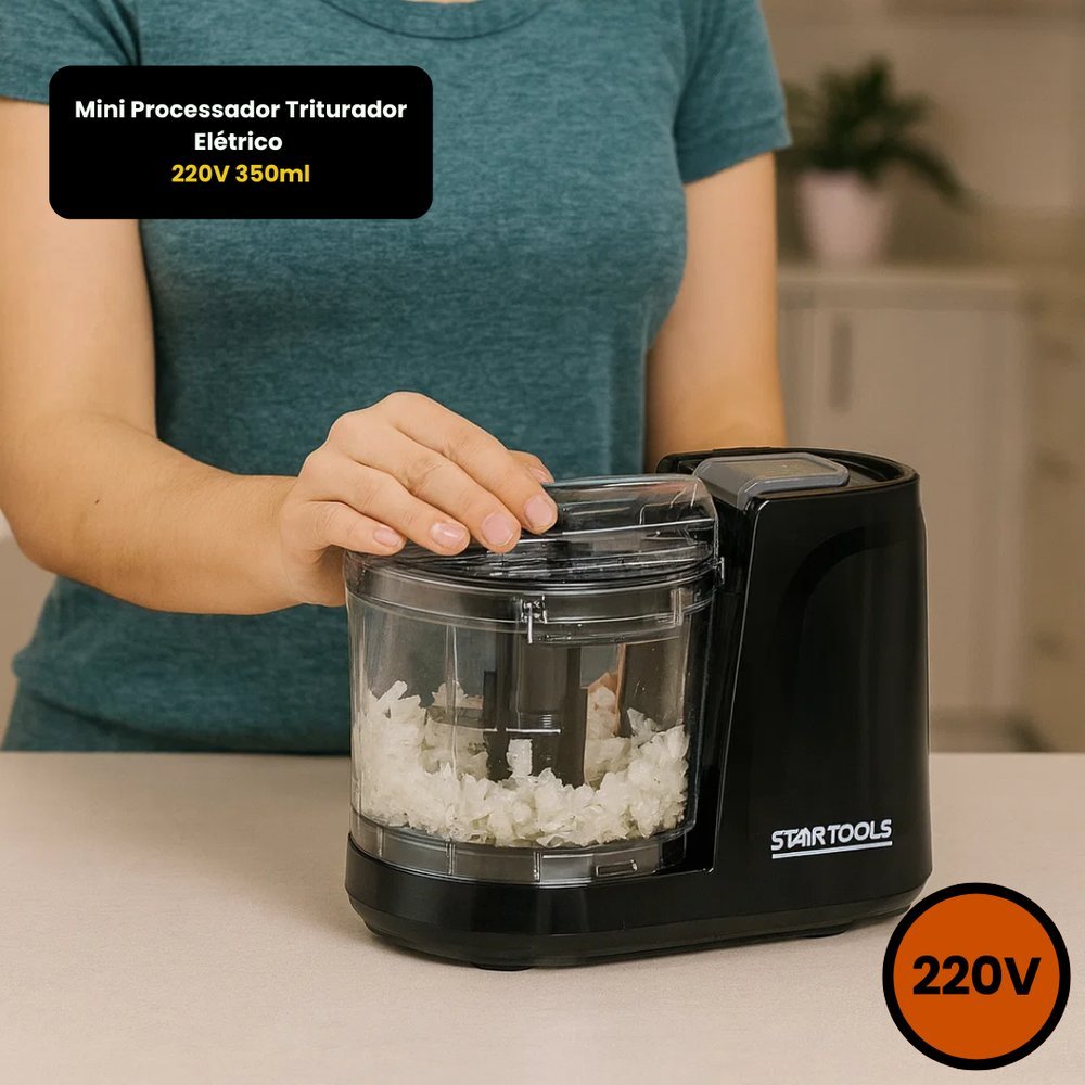 Mini Processador Triturador Elétrico 200W– Praticidade - Picador Compacto 110V ou 220V  🍽️⚡