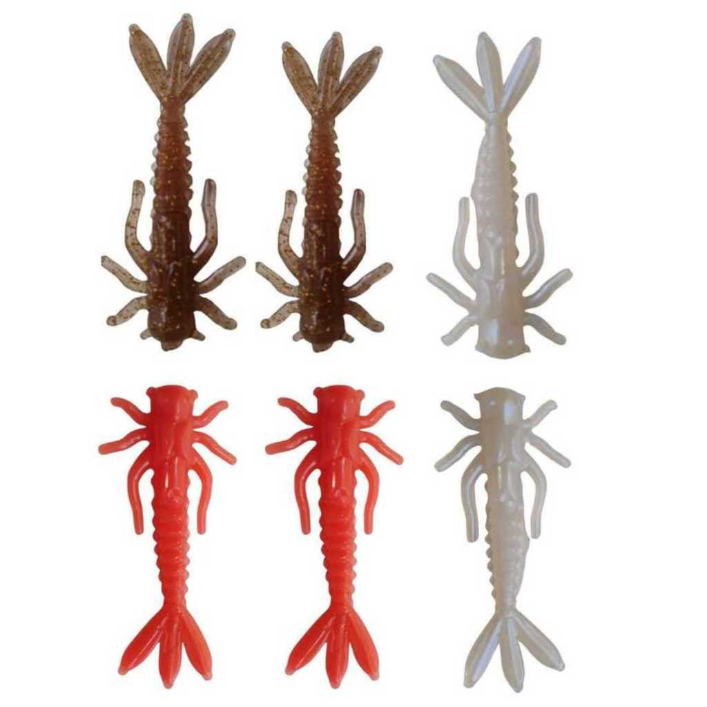 Kit 6 Iscas Inseto Grilo Gafanhoto Cigarra 6cm Shad Soft Bait Grub