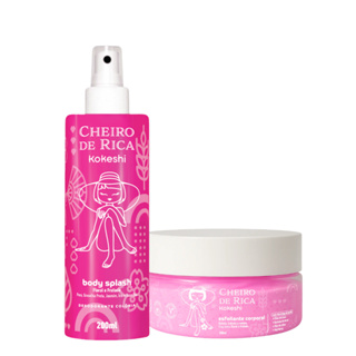 Kit Body Splash e Esfoliante Corporal Cheiro de Rica Kokeshi em Oferta na Shopee