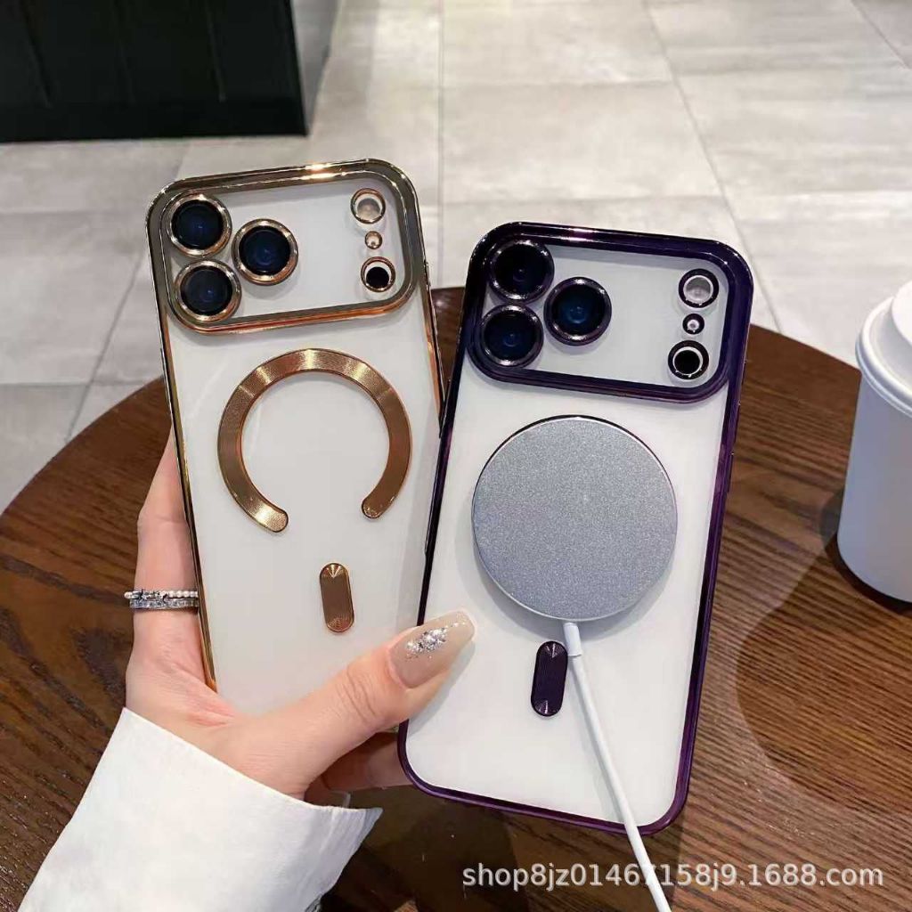 Capa Para iPhone 17 Magsafe com Borda Colorida IP 17, 17 AIR, 17 PRO, 17 PRO MAX Ótima Qualidade em Oferta na Shopee